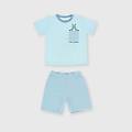 pigiama in jersey da bambino blu taglia 12m