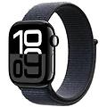 watch series 10 gps 42mm cassa in alluminio jet black cinturino sport loop inchiostro