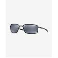 occhiali square wire matte black con lenti black iridium polarized