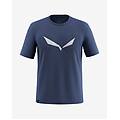 t-shirt solidlogo dri-rel manica corta blu scuro logo bianco l