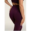 leggings sportivi a zampa con vita altissima a costine potent purple donna medium/large