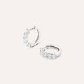 orecchini a cerchio silver elegance argento rodiato cubic zirconia collezione silver elegance