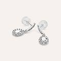 orecchini lobo claire oro bianco cubic zirconia collezione claire oro bianco