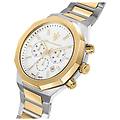 orologio stile 5 mm chro w/silver dial br ss+yg golden one size