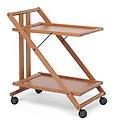 Foppapedretti Carrello Portavivande Pieghevole 2 Piani Modello Sprint Noce