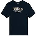 freddy. t-shirt con logo centrale e dettaglio camouflage tshirt ritiro gratis