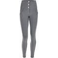 pantaloni push up wr. up a vita alta in tessuto sostenibile grigio mélange donna xxs
