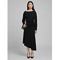 vestito midi asimmetrico in jersey