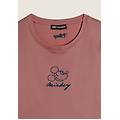t-shirt cropped da donna in costina con ricami disney burlwood donna extra large