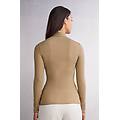 maglia ultralight con cashmere a collo alto donna marrone taglia m