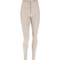 pantaloni push up wr. up skinny vita alta con zip similpelle white sand donna extra small