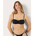 fascia costume preformato c/o coppe differenziate iconic-drapery / nero / 2 nero