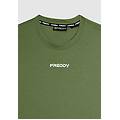 t-shirt in cotone a manica corta con logo hedge green uomo small