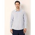 camicia da uomo con colletto classico cotton linen / azzurro pastello / s azzurro pastello