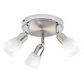 faretto decorativo senza fonte luminosa sofia plafo 3 cromo in acciaio e14 40w 3 luci