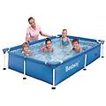 - piscina rettangolare in metallo 221x150x43 cm