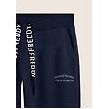 pantaloni 7/8 con spacchi laterali sul fondo e logo dark sapphire donna extra small