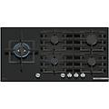 serie 6 ppm9a6i40 piano cottura a gas 90 cm 5 fuochi vetro temperato nero