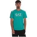 t-shirt girocollo mezza manica verde acqua