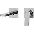 miscelatore lavabo ad incasso con bocca l. 150 mm serie tilt ti104cr70 cromato ottone