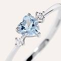 anello solitario acquamarina oro bianco acquamarina diamante collezione acquamarina misura 58 oro