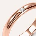 fede classica leggera 3. 2 mm oro rosa diamante collezione fede leggera 750/1000 oro rosa
