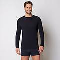 maglia modal e cashmere uomo a manica lunga basic cashmere / blu notte / s blu notte