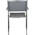milanihome. it poltrona da giardino in alluminio e textilene impilabiledi colo grigio 56 x 83 x 54
