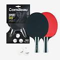 cornilleau. kit ping pong 2 racchette e 3 palline pack duo kit da ping pong ritiro gratis