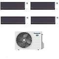 climatizzatore quadri split etherea dark 9+9+12+12 con cu-5z90tbe inverter r-32 wi-fi classe a++