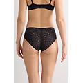slip in seta e pizzo donna nero taglia 1