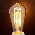 lampadina led rustika e27 6w ambra 1. 800 k