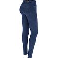 jeans skinny vita regular in denim sostenibile light blue-seams on tone donna medium