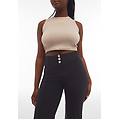 pantaloni wr. up vita super alta bustier e fondo flare nero donna small