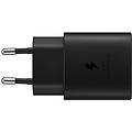 caricabatterie rapido da 25w porta usb type-c nero + cavo 1mt usb type-c nero