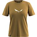 solid dri-release t-shirt trekking donna brown/white i44 d38