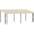 - gazebo a parete 3x6 m crema in tessuto