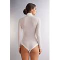 body a collo alto in modal ultralight con cashmere donna avorio taglia l