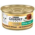 purina gold tortini umido gatto 85g tacchino e spinaci confezione da 24 pezzi cibo umido per gatti