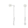 orecchini pendenti claire oro bianco cubic zirconia collezione claire oro bianco