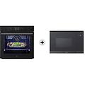 offerta kit esclusivo forno 100% vapore instaview 76l classe a++ nero + microonde da incasso 25