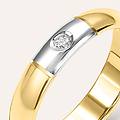 fede classica 4 mm oro bicolore diamante collezione fede tradizionale 750/1000 bicolore