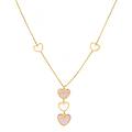 collana donna oro giallo cuori gl100168
