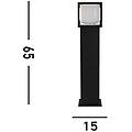 lampione a led athens ip54 nero altezza 65 cm metallo