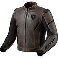 giubbotto moto pelle rev'it parallax marrone taglia 50