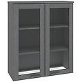 - scaffale superiore per credenza grigio scuro 85x35x100 cm pino