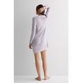 camicia da notte aperta con dettagli in pizzo donna viola taglia l