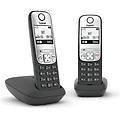 a690 duo coppia cordless display 2'' vivavoce rubrica nero