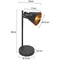 lampada da tavolo oeroe a 1 luce nera metallo e14