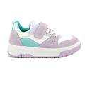 sneakers da bambina viola e bianco con strap taglia 34